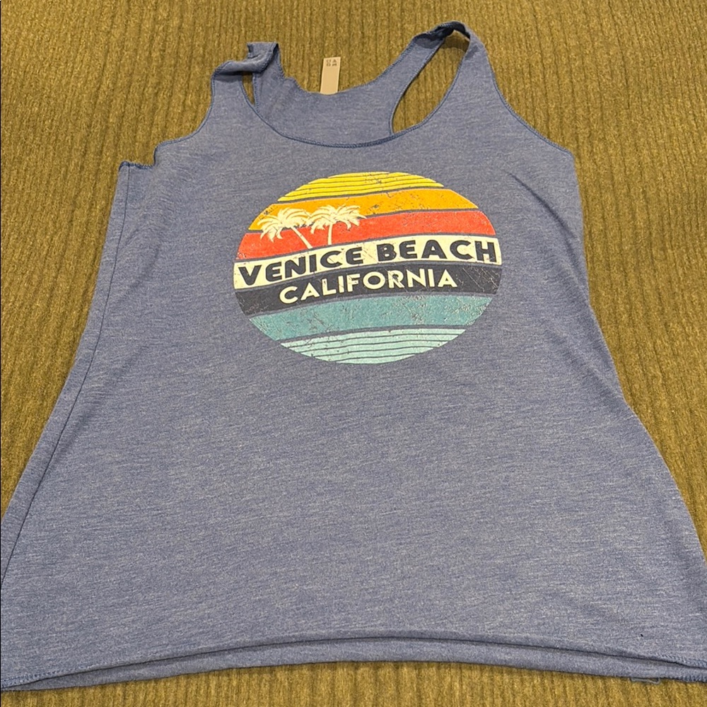 Venice Beach California Blue Tank Top